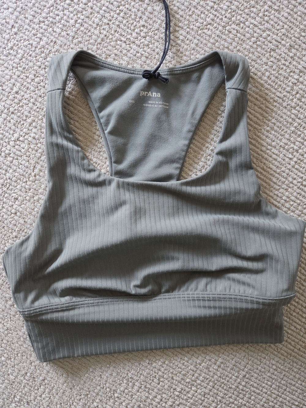 Prana Ribbed Racerback Sports Bra - - Picture 3 of 3